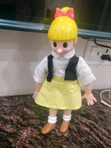 Vintage Blonde Doll with Bow