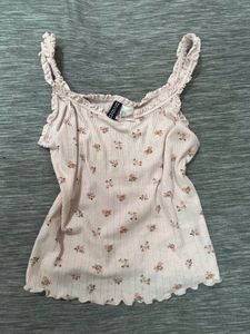 Lace Trimmed Jersey Strappy Top