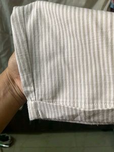 Striped Elastic Waist Pants