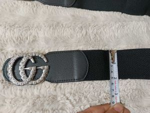 Black Belt With Silver Buckle