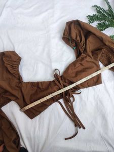 Shein Sexy Brown Top