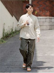 Classic Beige Corduroy Shirt by COTTONSMITH