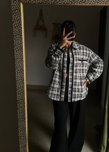 CHECKED BOUCLE UNISEX SHACKET TWEED