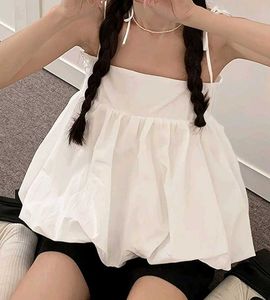 White Babydoll Tank Top