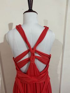 Elegant coral Maxi Dress