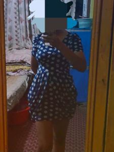 Navy Polka Dot Dress