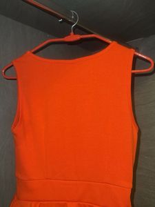 Chic Orange Peplum Dress💅🏻