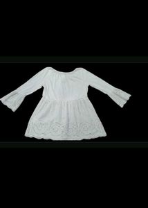 White Dress with Eyelet Details