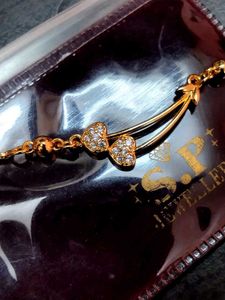 golden heart chain with diamonds💗🥰
