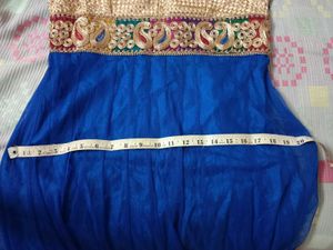Royal Blue Embroidered Anarkali Dress 💙✨