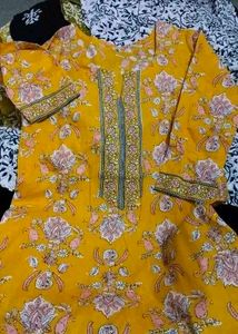 Yellow Short Kurti