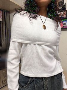 White Off-Shoulder Knit Top