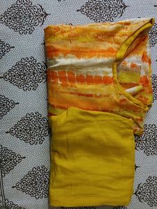 Tie And Die Kurta With Plazo