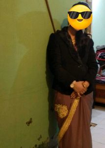 Elegant Olive Green &amp; Gold Embellished Saree
