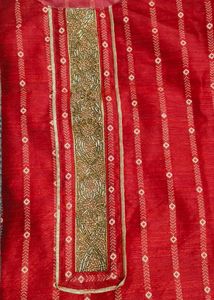 Red Embroidered Kurta Set