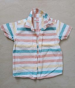Babyhug Half Sleeves Shirt Stripes Print
