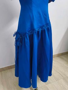 Vintage Blue Lace Trim Dress