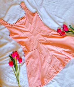 Y2k Cottagecore Peach Dress