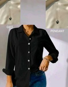 Elegant Black Button-Down shirt all sizes