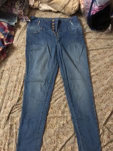 Denim Blue Jeans Hardly Worn Good Condition