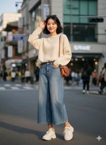Korean Wide Leg Denim Jeans