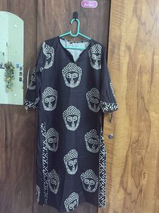 Buddha Printed Kurta Set