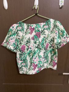 Floral Print Crop Top