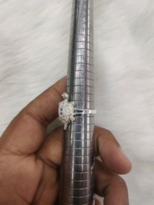 Pure Silver Turtle Ring 🐢