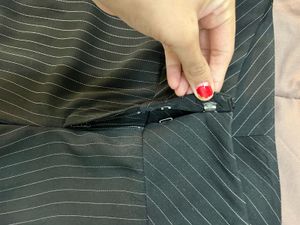 Pinstripe Flare Leg Trousers