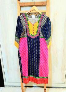 Multicolour Cotton Kurti Bust Size-34