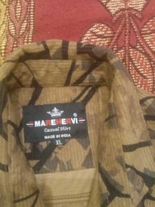 Abstract Print Button-Down Shirt New