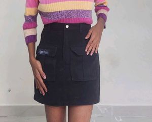 Black Utility Pocket Mini Skirt – &#34;LA CHIC PICK&#34; P