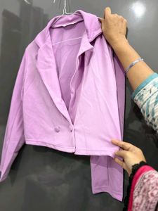 Lilac Cropped Blazer