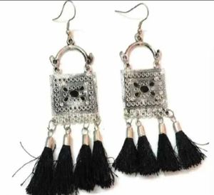Square Silver Earrings
