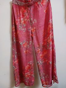 Pink Dress With Folar Pattern