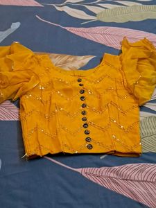 Pure Fabric  Croptop N Silk  Dupatta