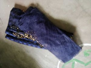 Elegant Navy Blue Embroidered Dress