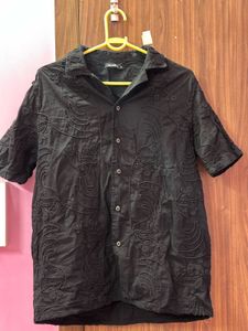 Embroidered Black Shirt