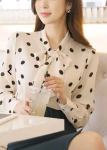 Polka Dot Bow Blouse