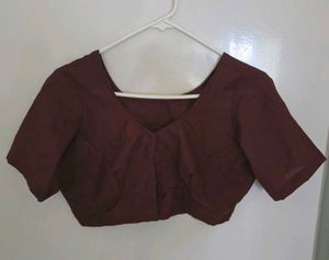 Brand new Coffee brown cotton Blouse