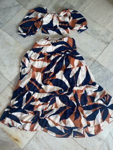 💙Tropical Print Crop Top &amp; Maxi Skirt Set💙