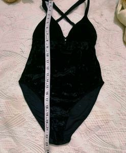 Black H&amp;M Velvet Bodysuit
