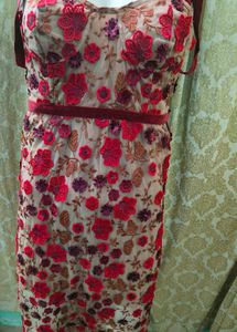 Floral Applique Maxi Dress