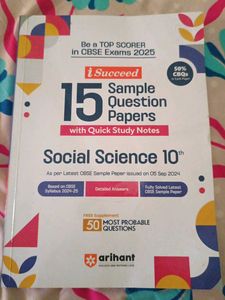 ARIHANT Class 10 - 15 Sample Question Papers SST