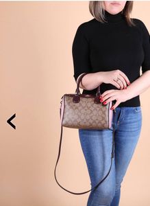 Coach Speedy Medium - Blush Pink &amp; Burgundy