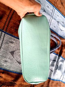 Mint Green Croc Tote Bag