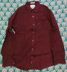 Maroon Patterned Shirt