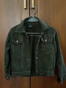 Olive Green Denim Jacket