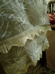 Embroidered Silver Shawl