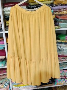 French connection Flowy Mustard Maxi Skirt